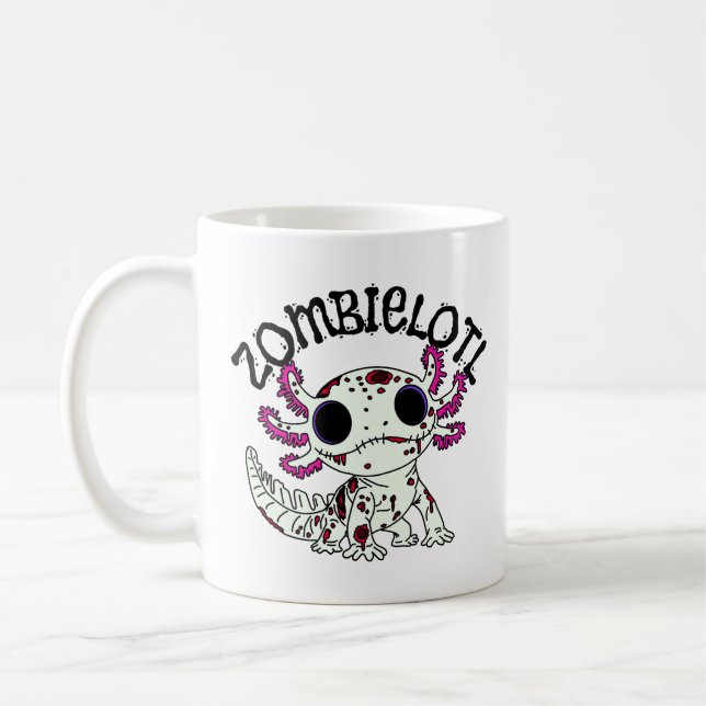Zombie Axolotl Coffee Mug (Left)