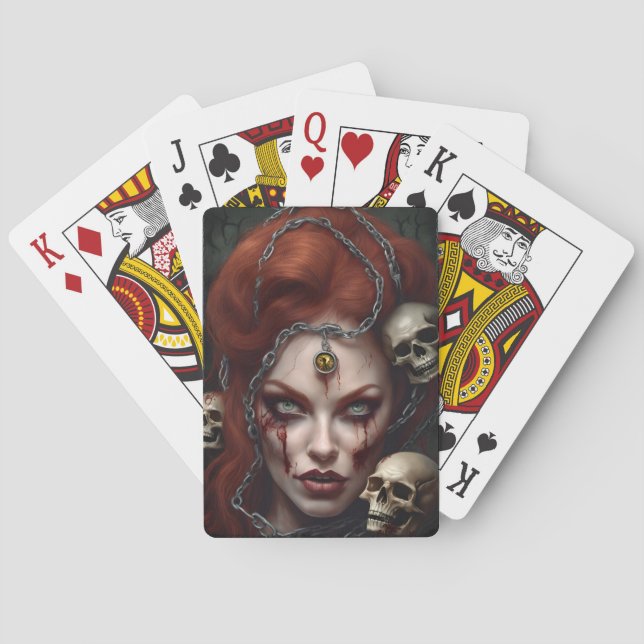 Zombie Babe 03 Playing Cards (Back)