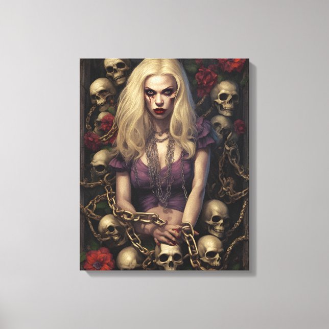Zombie Babe 05 Canvas Print (Front)