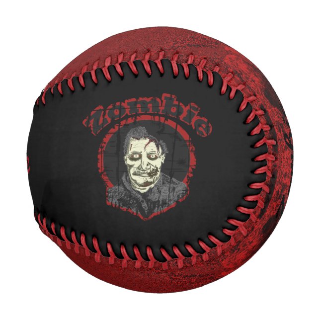 Zombie,Baseball -Red & Black 2 Baseball (Back Left)