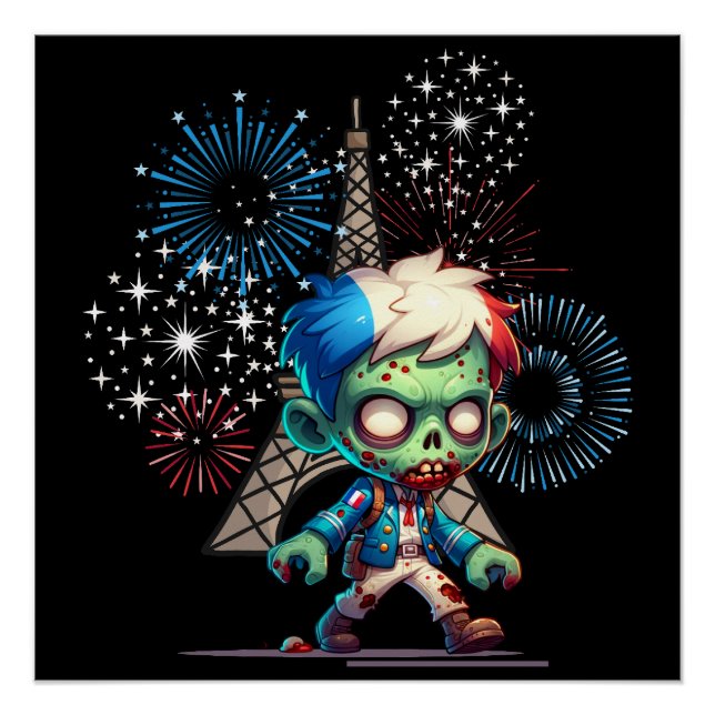 Zombie Bastille Day Poster (Front)