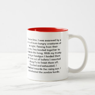 Zombie Battle Two-Tone Coffee Mug