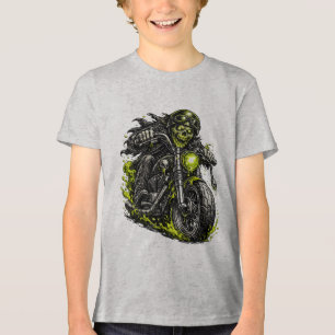 Zombie Biker Motorcycle  Tri-Blend Shirt