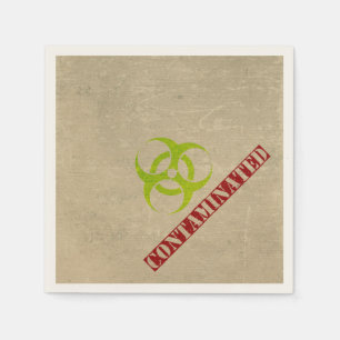 Zombie Biohazard Halloween Party Paper Napkins