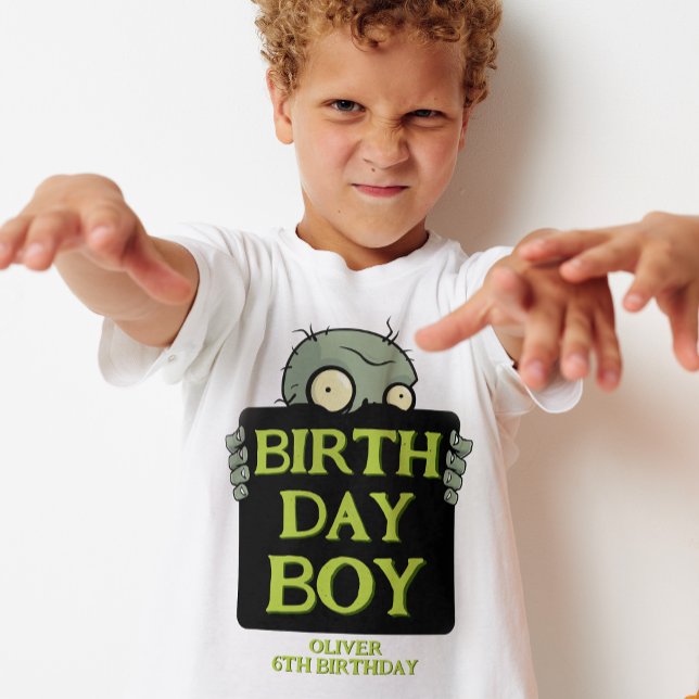 Zombie Birthday Boy Funny Monster T-Shirt (Creator Uploaded)