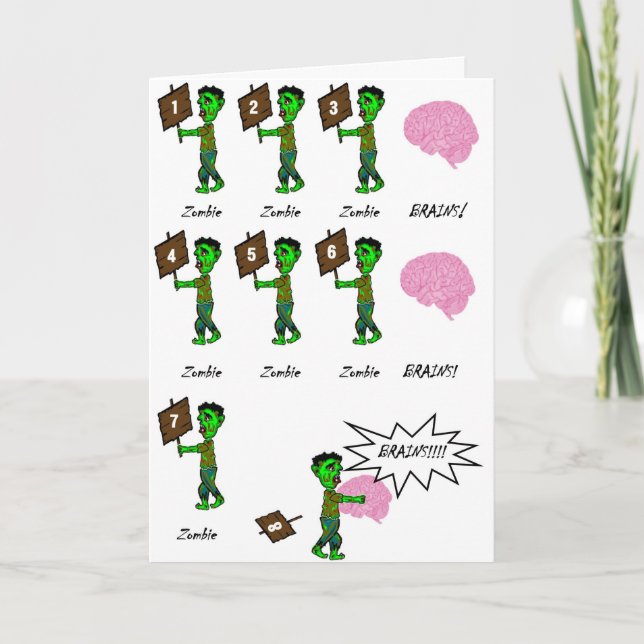 Zombie Birthday Card Kids 1 (Front)