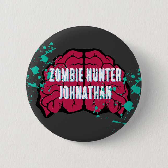 Zombie Birthday Halloween Kids Party  6 Cm Round Badge (Front)