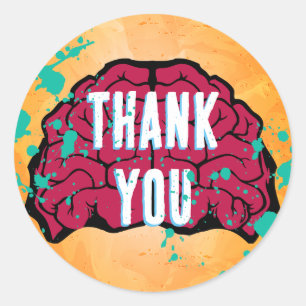 Zombie Birthday Halloween Kids Party  Classic Round Sticker