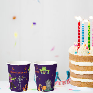 Zombie Birthday Kids Party  Paper Cups