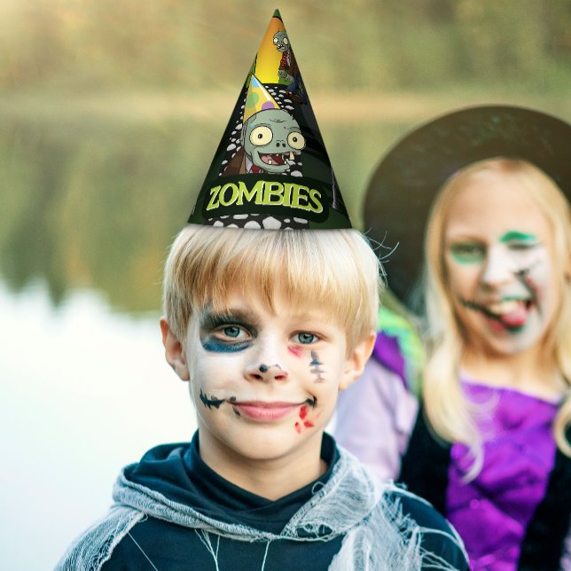 Zombie Birthday Party Boy Monster Halloween Party Hat (Creator Uploaded)