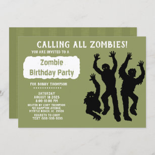 Zombie  Birthday Party -Other Occasion- Invitation