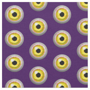 Zombie Bloodshot Bulging Eyes Funny Pattern Fabric