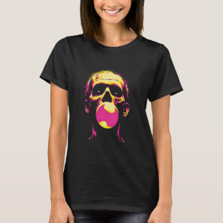 Zombie Blowing Bubble Gum - Funny Vintage Hallowee T-Shirt