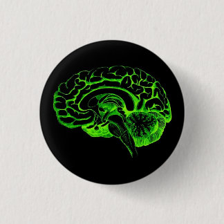Zombie Brain 3 Cm Round Badge