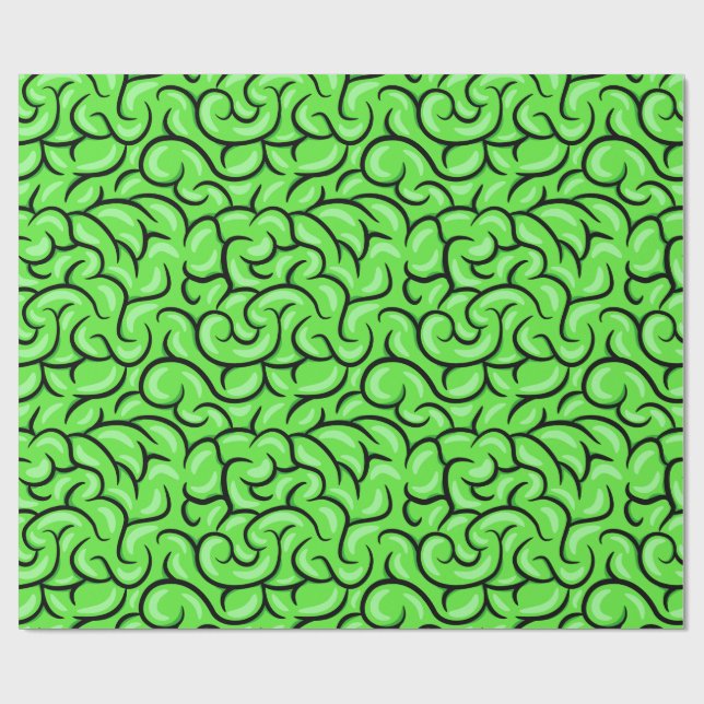 Zombie Brain Wrapping Paper (Flat)