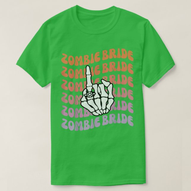 Zombie Bride Til Death Do Us Party Bachelorette Th T-Shirt (Design Front)