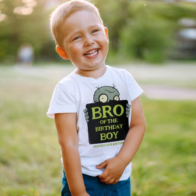 Zombie Brother of the Birthday Boy Funny Monsters  T-Shirt (Creator Uploaded)