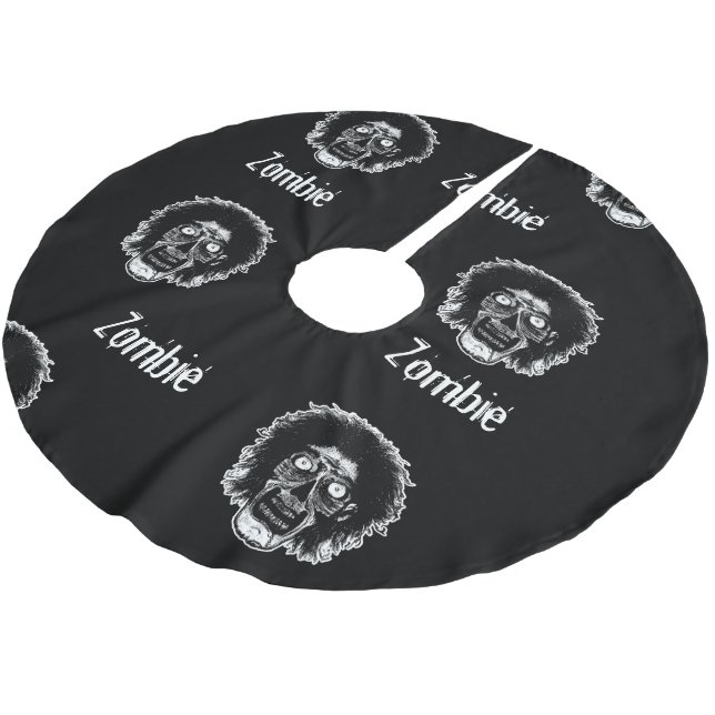 Zombie Brushed Polyester Tree Skirt (Angled)