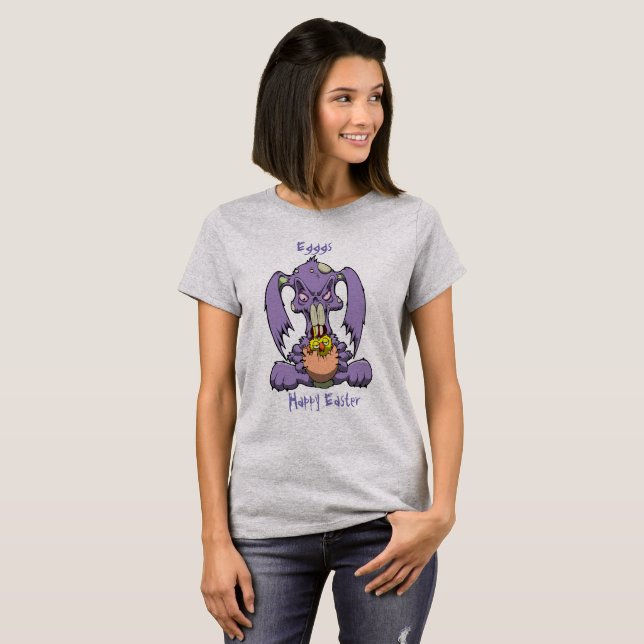 Zombie bunny loves Egggs T-Shirt (Front Full)