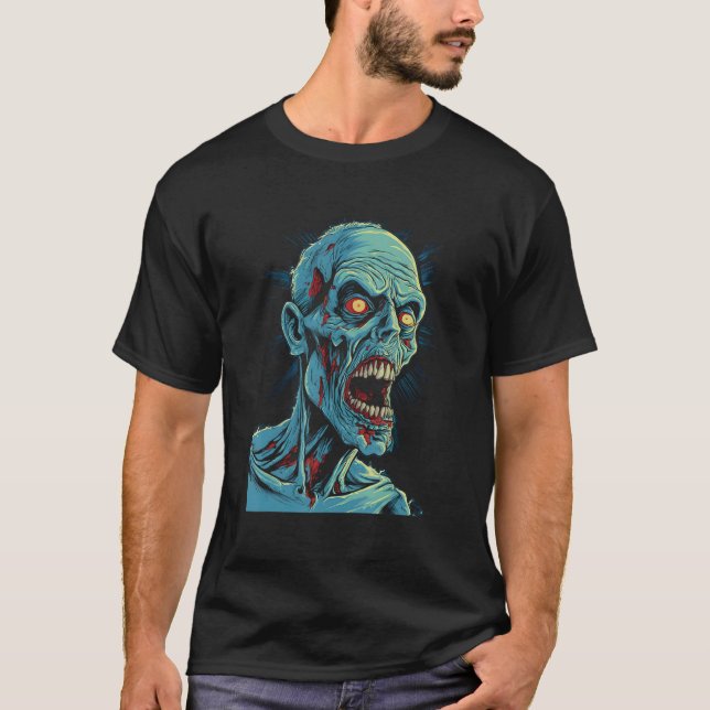 Zombie by Haunted Horror Halloween 6 T-Shirt (Front)
