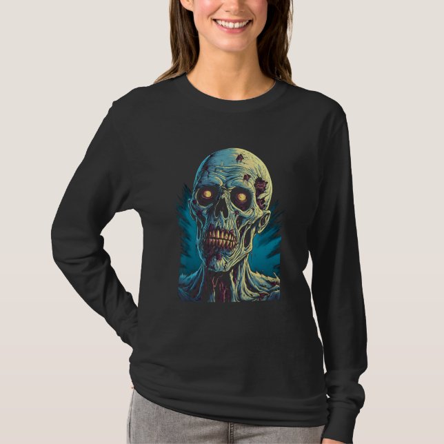 Zombie by Haunted Horror Halloween 7 T-Shirt (Front)