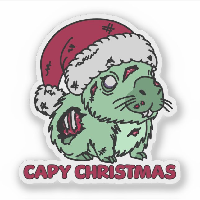Zombie Capybara Christmas (Front)
