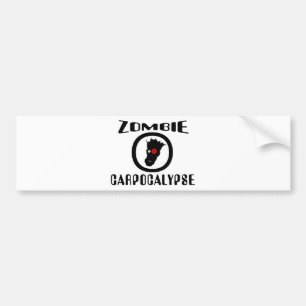 Zombie Carpocalypse Symbol Bumper Sticker