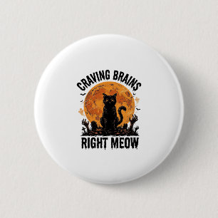 Zombie Cat Halloween Vintage Engraving Shirt Art_1 6 Cm Round Badge