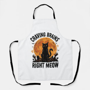 Zombie Cat Halloween Vintage Engraving Shirt Art_1 Apron