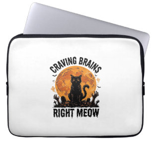 Zombie Cat Halloween Vintage Engraving Shirt Art_1 Laptop Sleeve