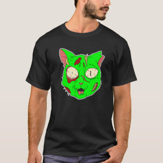 Zombie Cat Lazy Halloween Costume Scary Creepy Spo T-Shirt