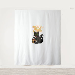 Zombie Cat – Trick or Treat Meow Halloween Design  Tapestry