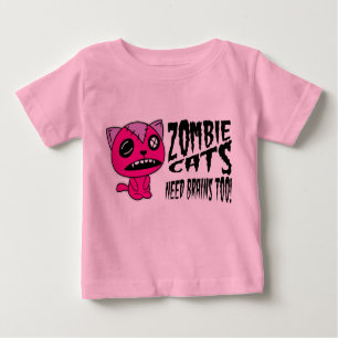 zombie Cats need Brains Too! Baby T-Shirt