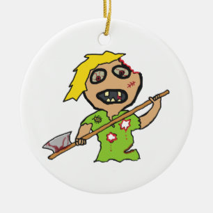 Zombie Ceramic Tree Decoration