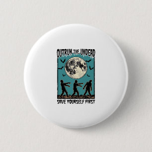 Zombie Chase Shirt Vintage Undead Escape Graphic_1 6 Cm Round Badge