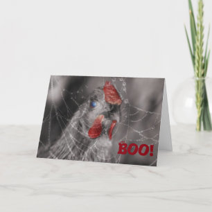 Zombie Chicken Happy Halloween Card
