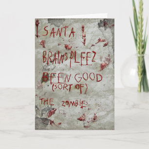 zombie christmas holiday card