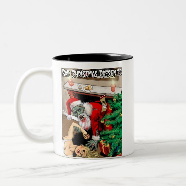 Zombie Christmas Horror Mug (Left)