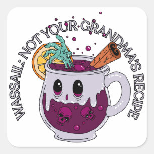 Zombie Christmas Wassail Square Sticker