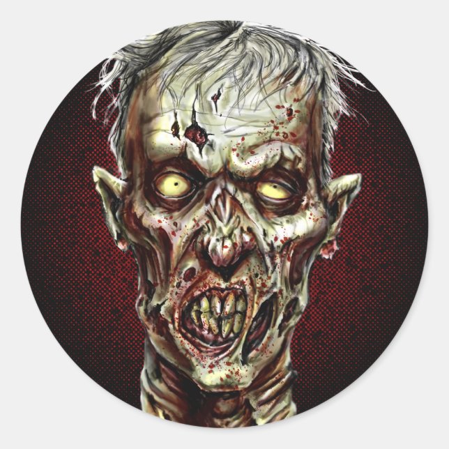 Zombie!! Classic Round Sticker (Front)