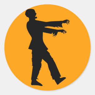 Zombie Classic Round Sticker
