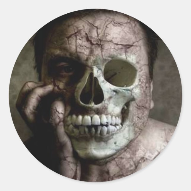 Zombie Classic Round Sticker (Front)