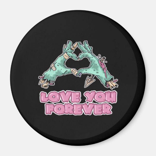 Zombie Classic - Skeleton Heart And Hands Magnet (Front)