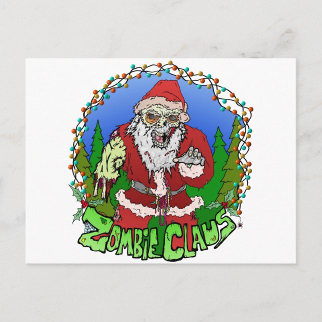 Zombie Claus Postcard (Front)