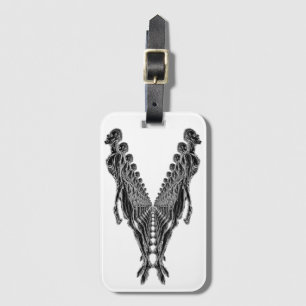 Zombie Clone Army Undead Apocalypse black white Luggage Tag