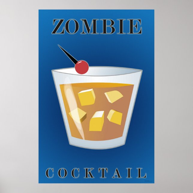 Zombie Cocktail Poster (Front)