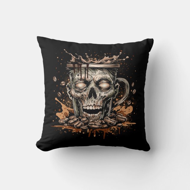 Zombie Coffee Cushion (Front)
