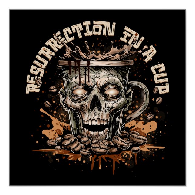 Zombie Coffee Poster (Front)