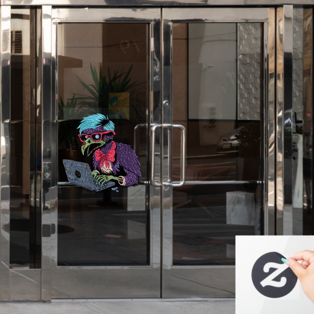 Zombie Computer Crow (Office Door)