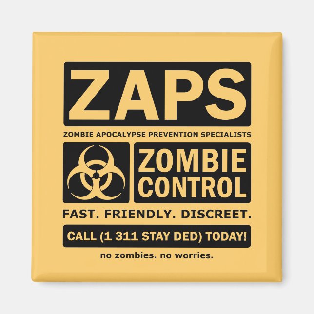 Zombie Control Magnet (Front)